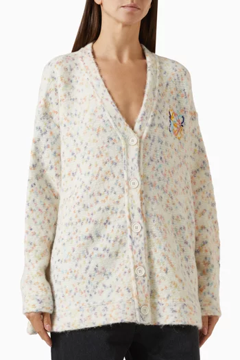 Trapeze Logo Cardigan in Wool-blend