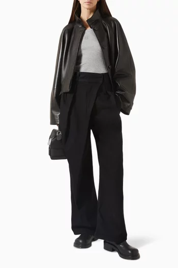 Short Trench Coat in Nappa Lambskin