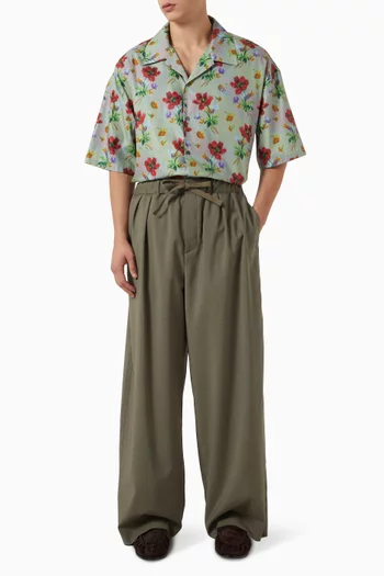 Drawstring Trousers in Cotton