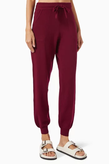 Star Drawstring Sweatpants in Wool-cashmere