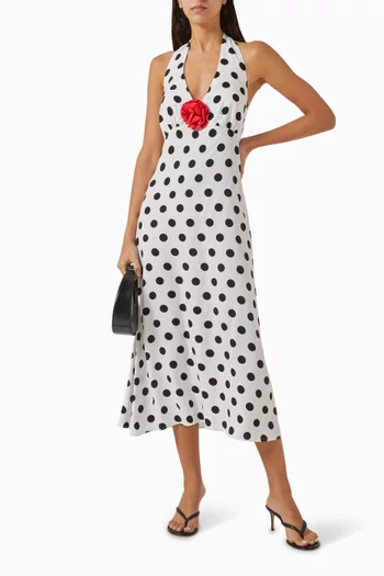 Jardin Halterneck Maxi Dress in Viscose