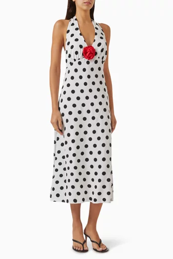 Jardin Halterneck Maxi Dress in Viscose