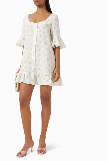 Marseille Mini Dress in Linen