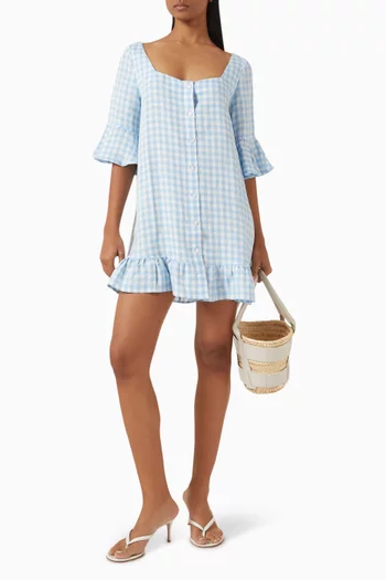 Marseille Mini Dress in Linen