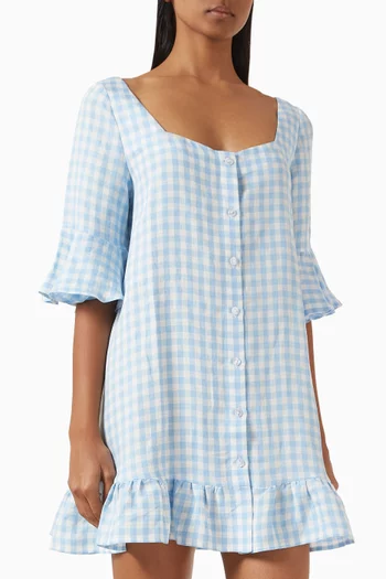 Marseille Mini Dress in Linen