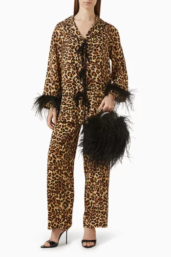 The Bow Pyjama Set with Detachable Feathers