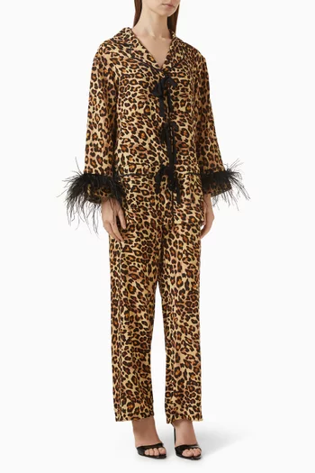 The Bow Pyjama Set with Detachable Feathers