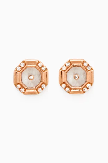 Amulet Hexagon Earrings in 18kt Gold