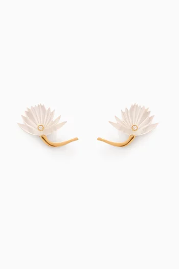 Flower Stud Earrings, Size 2