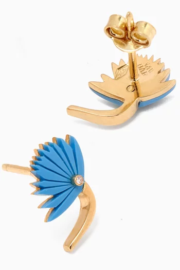 Flower Stud Earrings, Size 2