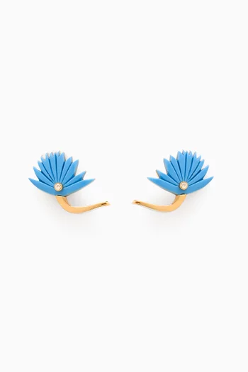 Flower Stud Earrings, Size 2