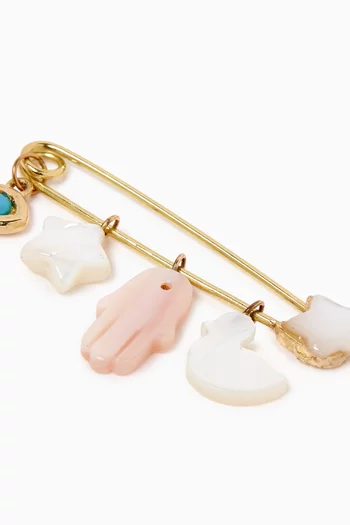 Baby Pin Brooch in Yellow Gold