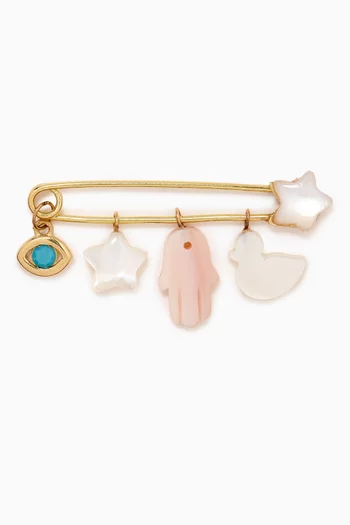 Baby Pin Brooch in Yellow Gold