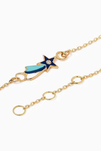 Shooting Star Charm Bracelet in 18kt Yellow Gold