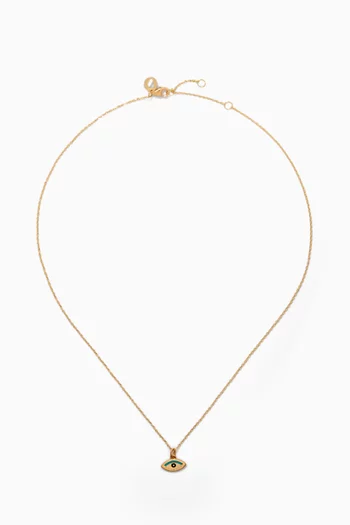 The Charmed Eye Diamond Necklace in 18kt Yellow Gold