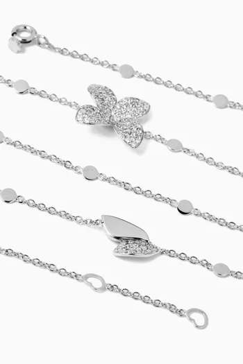 Giardini Segreti Diamond Opera Necklace in 18kt White Gold