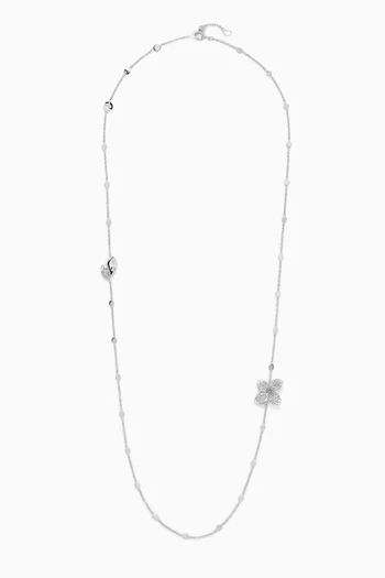 Giardini Segreti Diamond Opera Necklace in 18kt White Gold