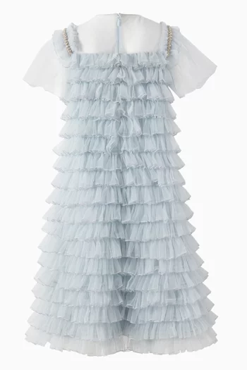Bow Ruffle Dress in Tulle