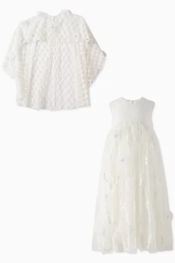 Lace & Embellished Dress in Tulle