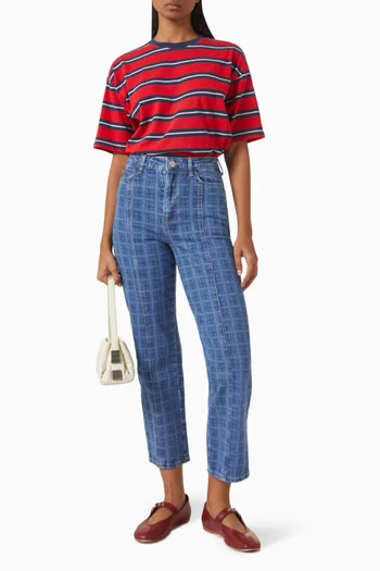 Tovie Laser Check Jeans