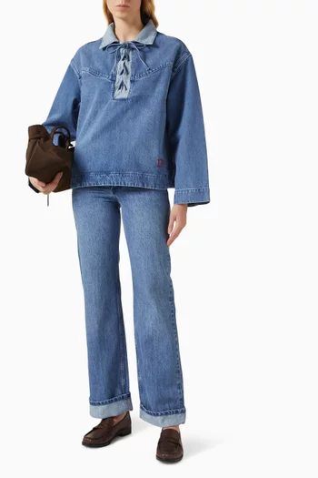 Scarlett Rugby Shirt in Denim