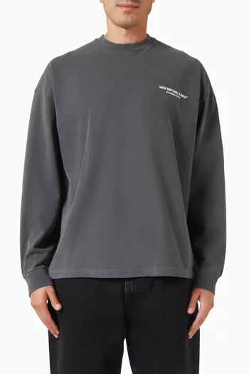Design Studio Long-sleeved T-shirt in Cotton