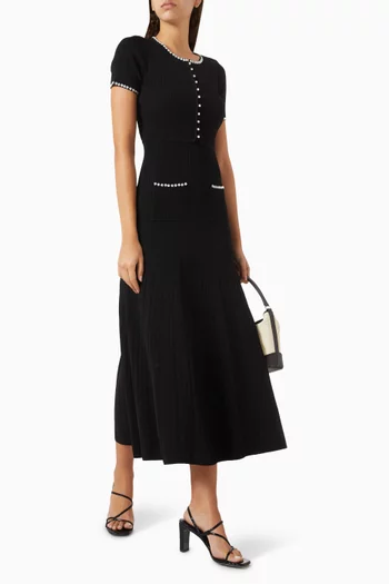 Beaded Maxi Dress in Knit
