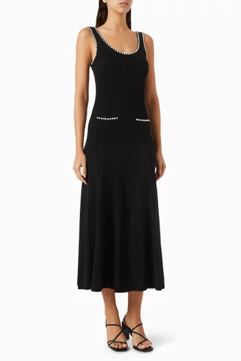 Beaded Maxi Dress in Knit