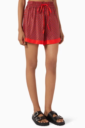 Scarf-print Shorts in Viscose