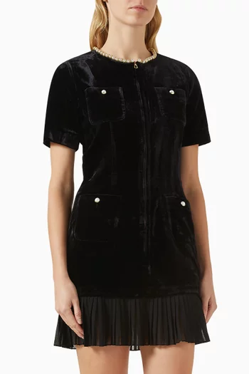 فستان قصير ايزادورا مخمل