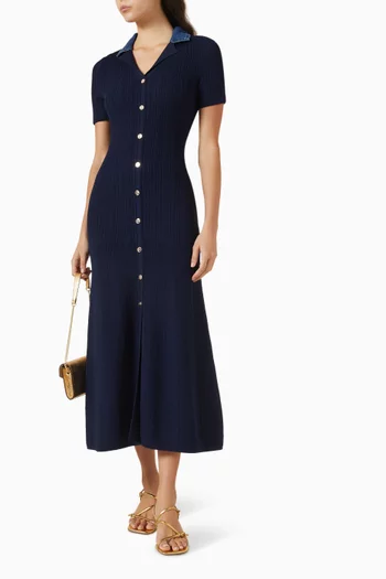 فستان جولييتا منسوج مزيج فيسكوز