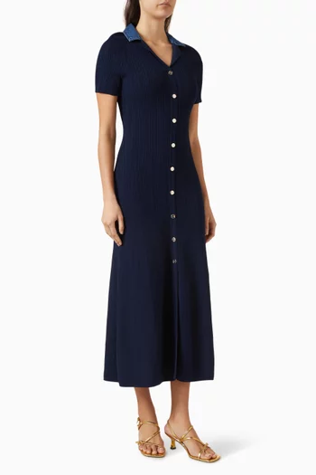 فستان جولييتا منسوج مزيج فيسكوز