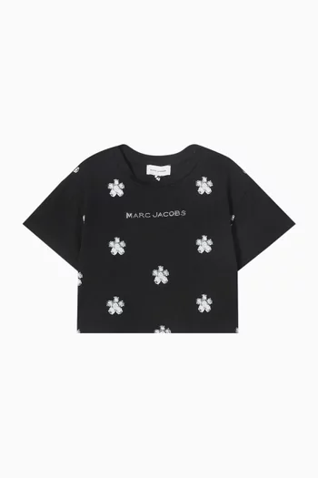 Daisy Print T-Shirt in Cotton