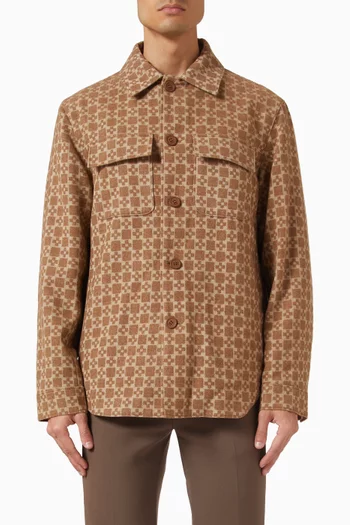 Cross Overshirt in Wool-blend