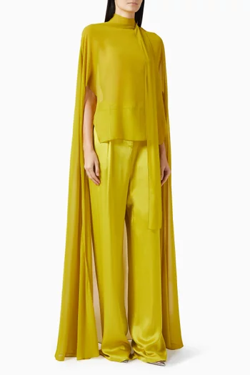 High-low Cape Top in Georgette