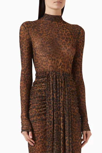 Printed Bodysuit in Mesh