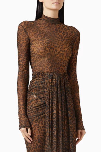 Printed Bodysuit in Mesh