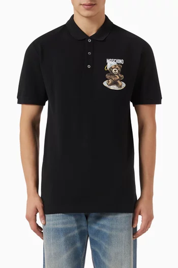 Teddy Bear Polo Shirt in Cotton