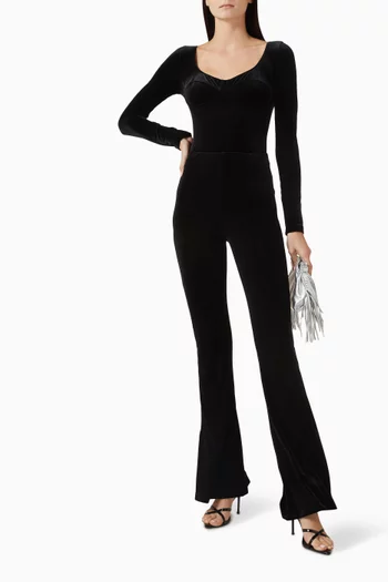 Tivelvet Corset Bodysuit in Velvet