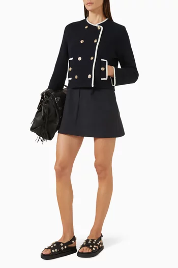 Double-breasted Cardigan in Wool-blend