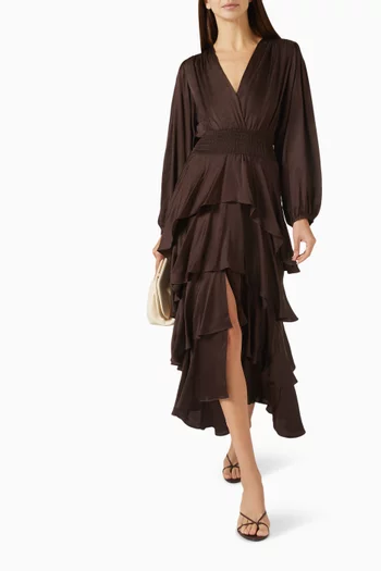 Ruffinello Tiered Dress in Viscose