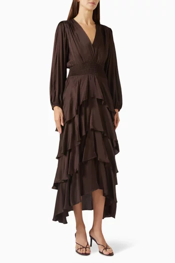 Ruffinello Tiered Dress in Viscose
