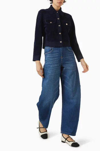 جاكيت مينجي قصير مخمل