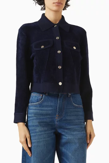 جاكيت مينجي قصير مخمل