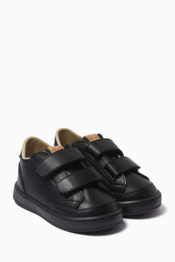 Double Strap Sneakers in Leather