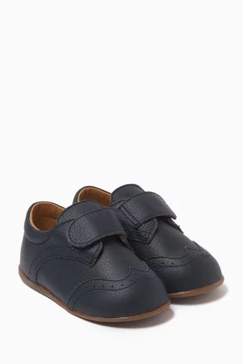 Single Strap Brogues in Leather