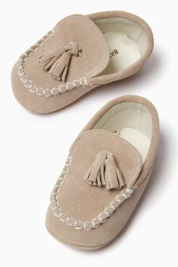 Tassel Loafers in Suede Leather