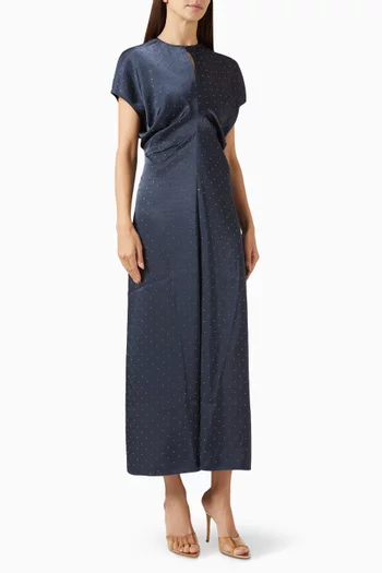 Studded Maxi Dress in Satin