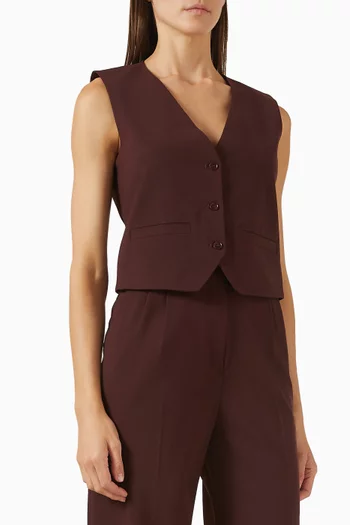 Lordeau Tailored Vest in Wool-blend