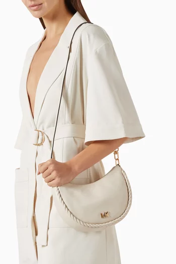 Small Kyla Braided Shoulder Bag in Leather